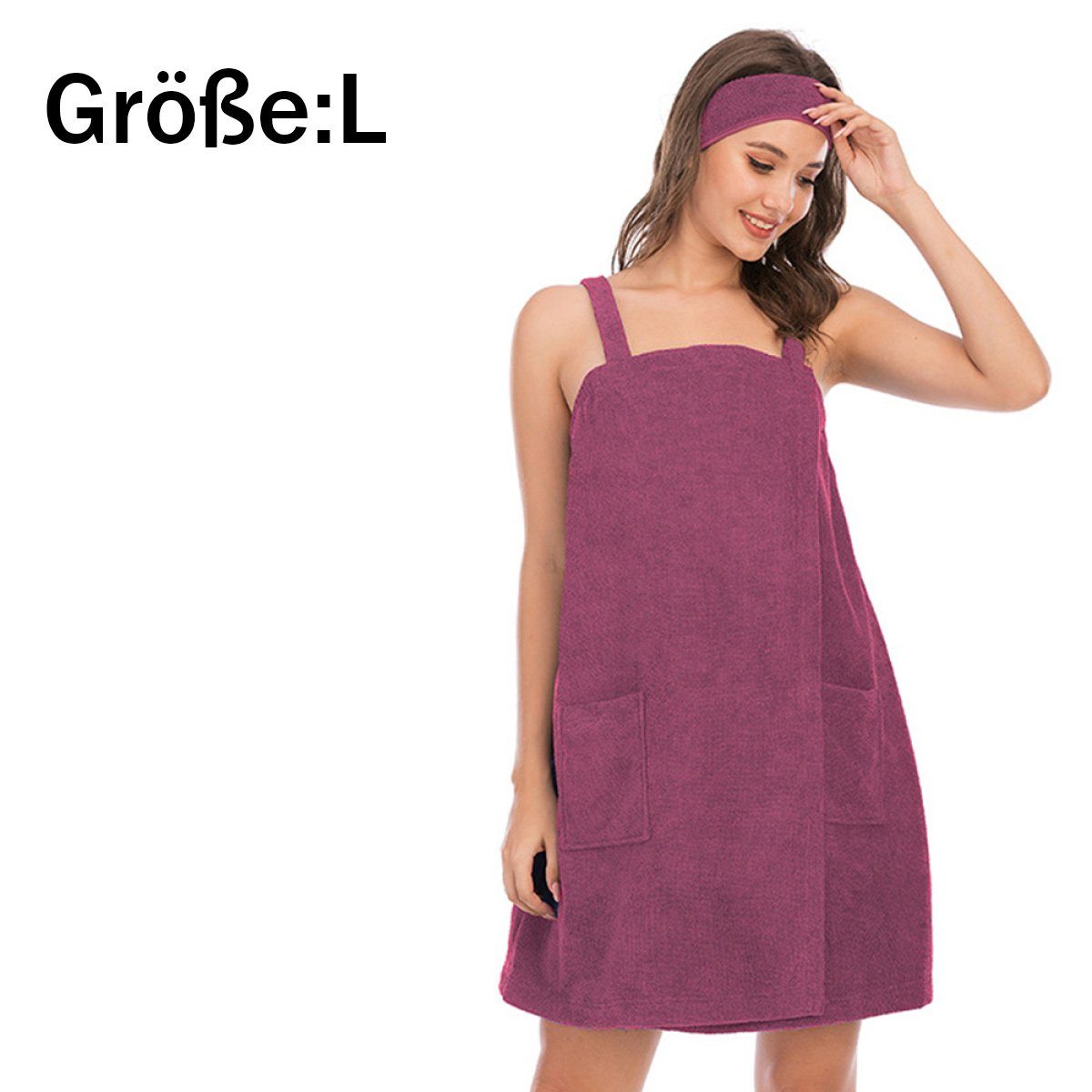 FeelGlad Duschtücher Damen Gummizug Saunatuch Badetücher verstellbare elastische