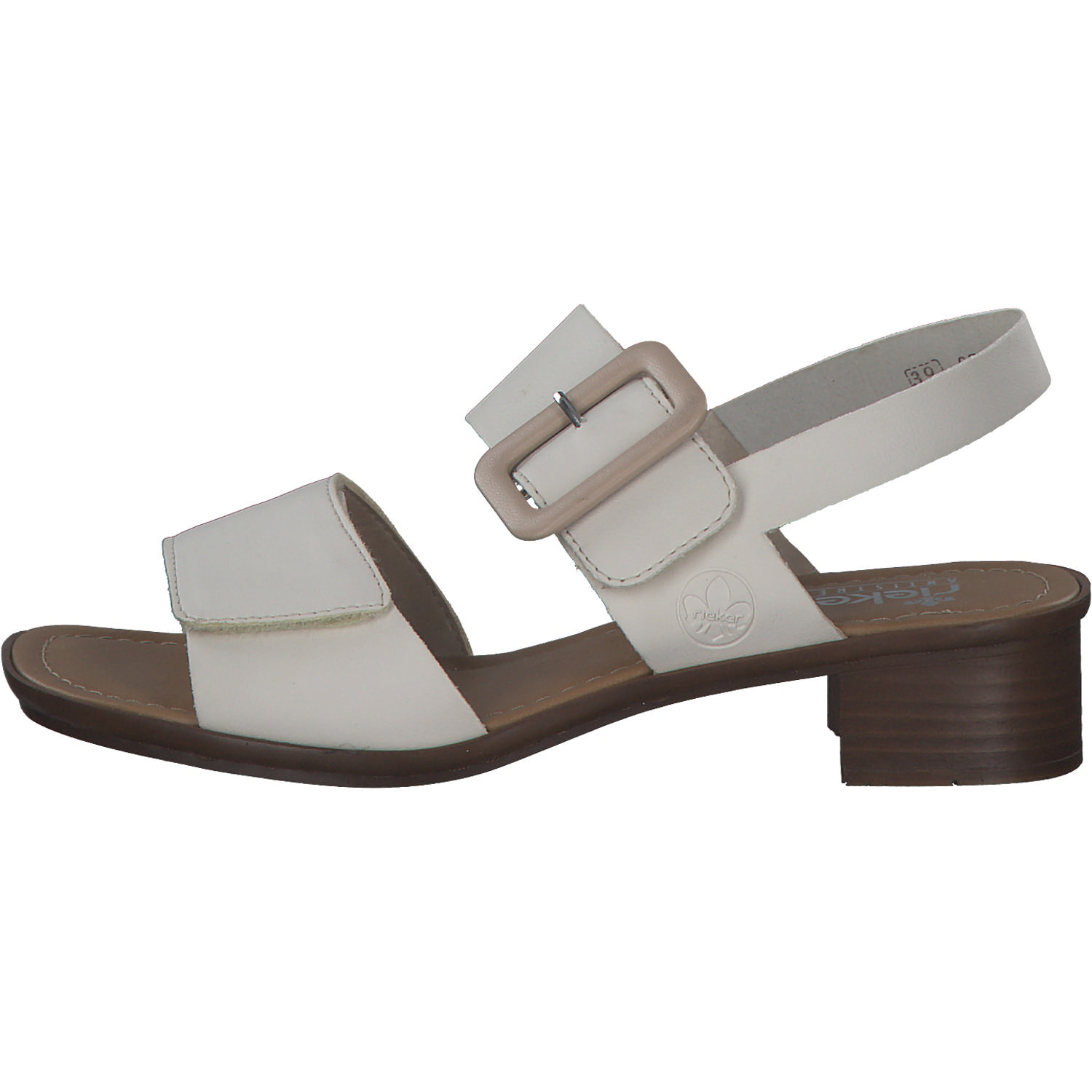 Rieker 62663, Plateau-Sandaletten, Damen, porzellan