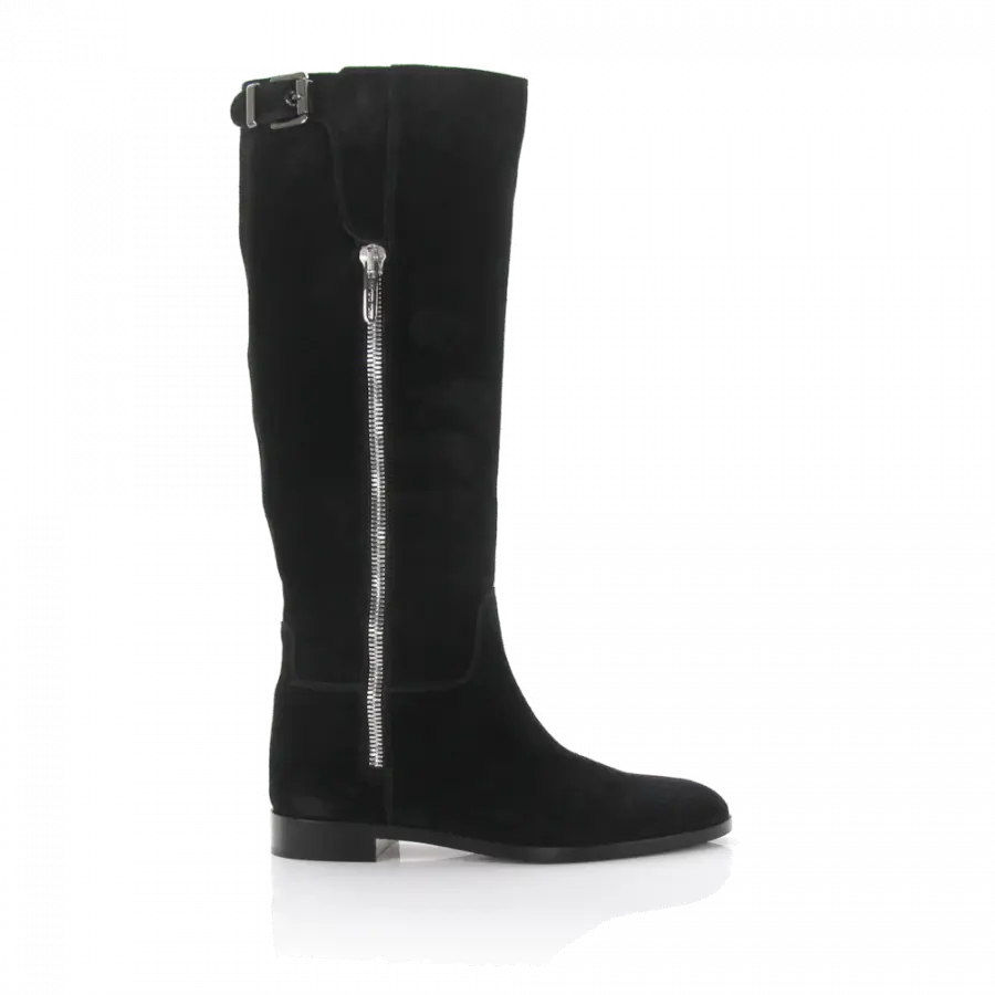 Sergio Rossi - Stiefel Zierschnalle schwarz - schwarz