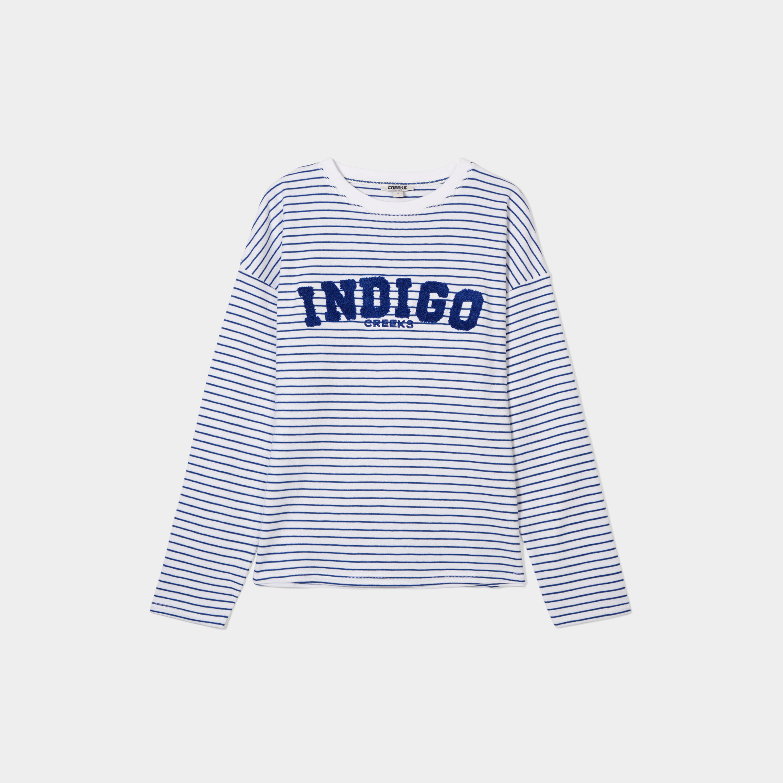 T-shirt col rond manches longues Creeks ecru femme | La Halle
