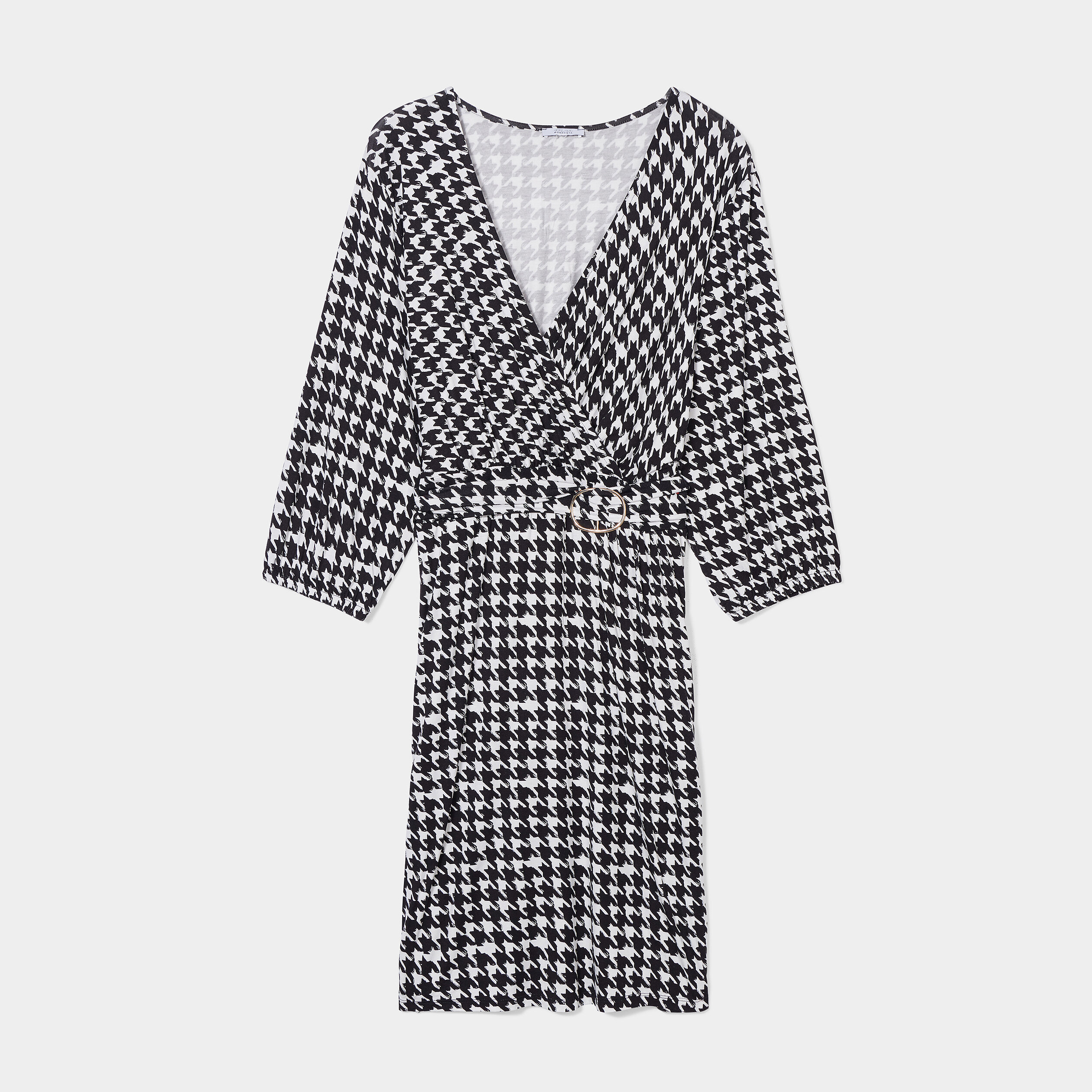 Robe patineuse col cache-coeur Modavista ecru femme | La Halle
