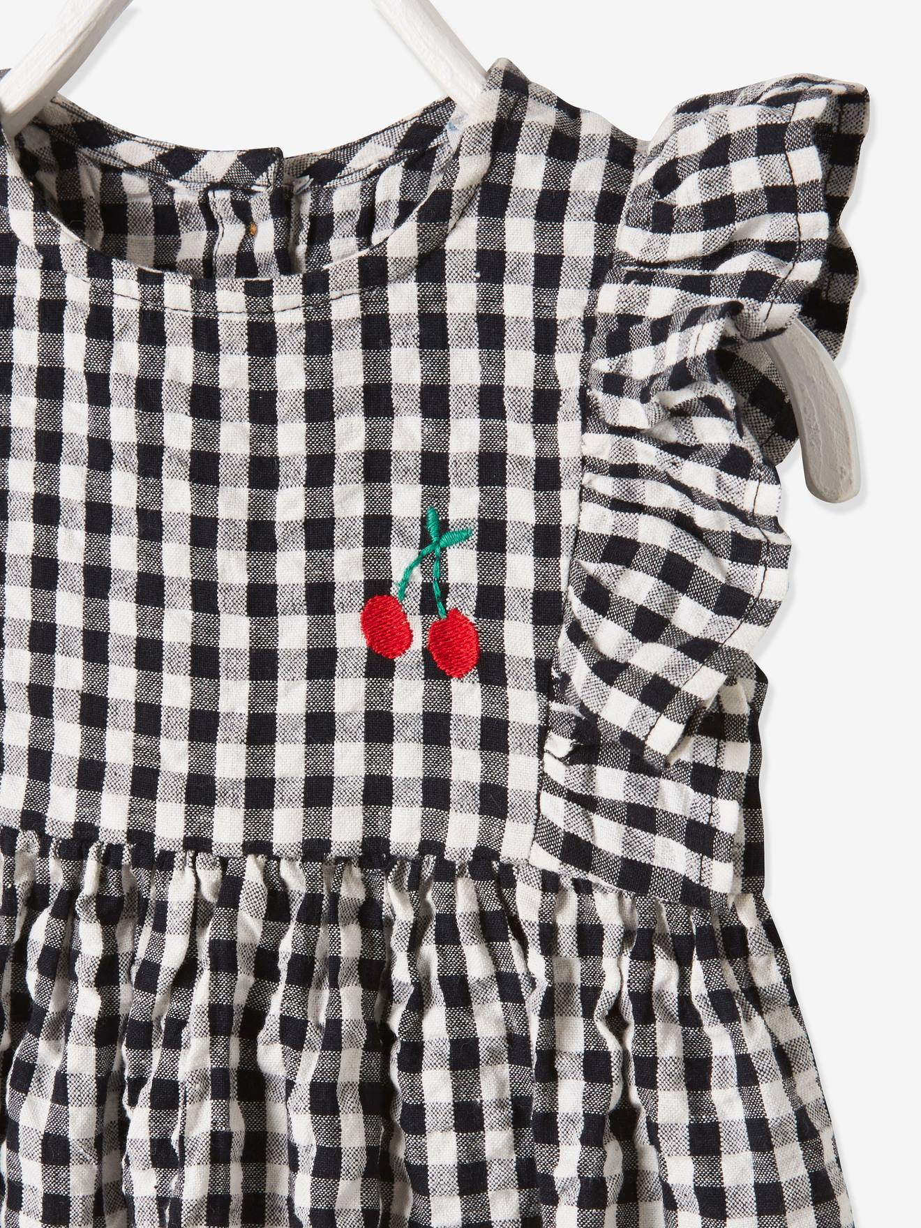 Vertbaudet Mädchen Baby Kleid, ärmellos - graugrün