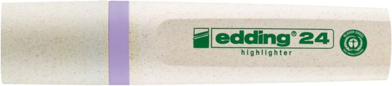 edding 24 EcoLine 24 Textmarker Pastellviolett Mittel Keilspitze Nachfüllbar