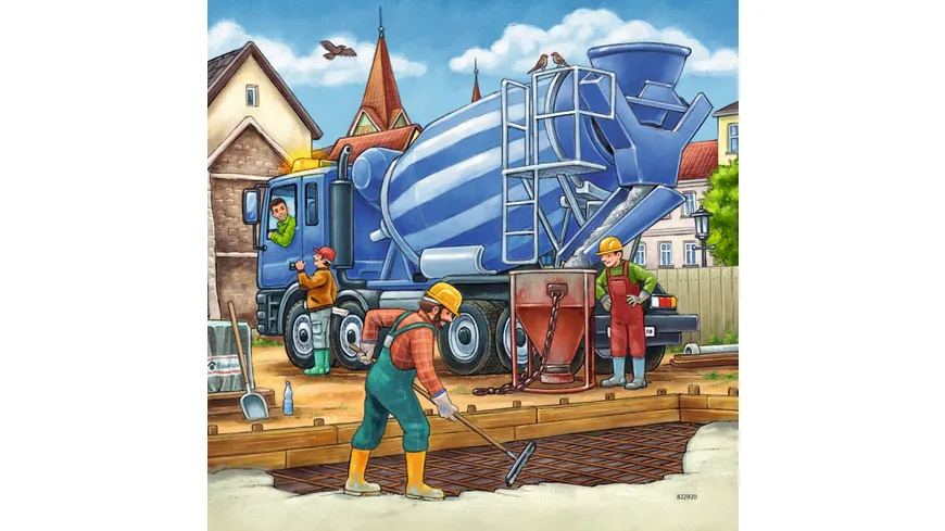 Ravensburger Puzzle - Große Baufahrzeuge, 3 x 49 Teile
