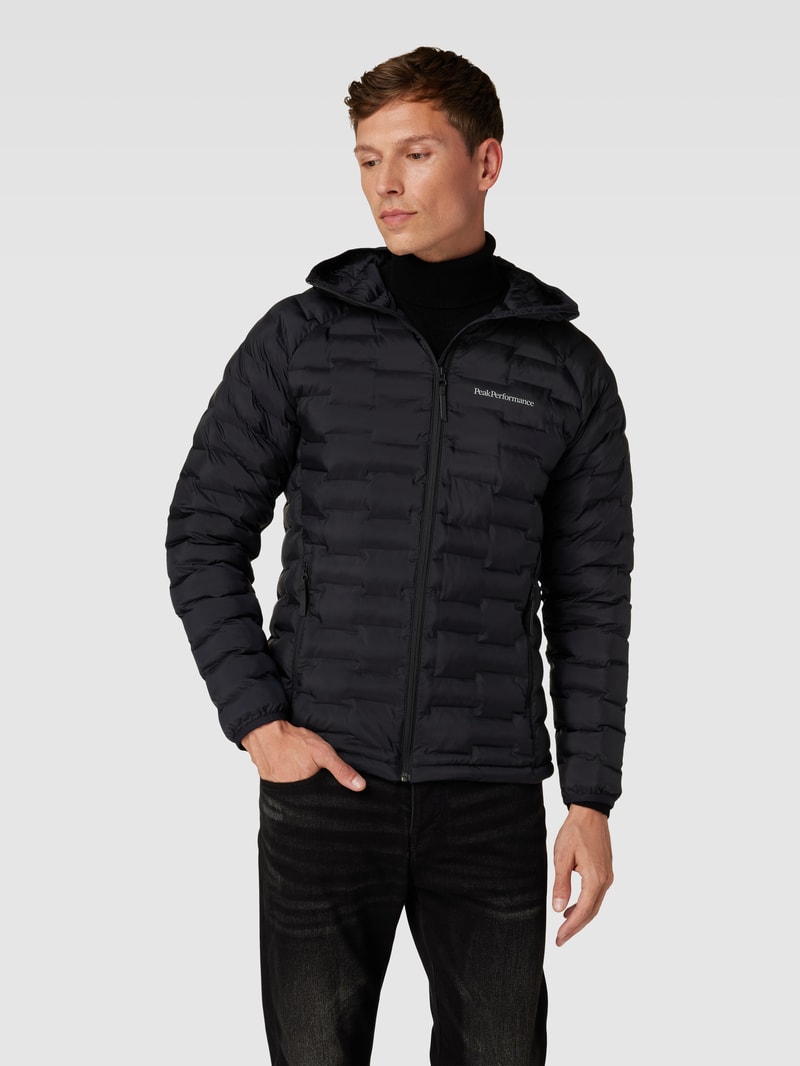 Steppjacke mit Reißverschlusstaschen Modell 'Argon' in schwarz