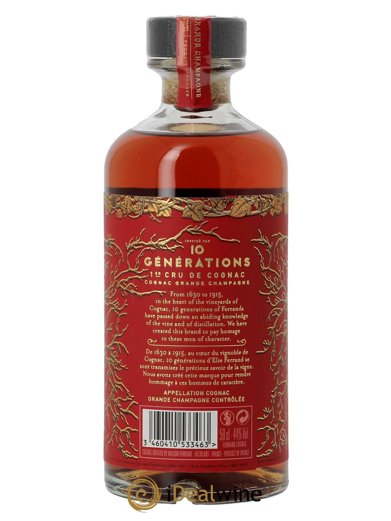 Cognac Ferrand 10 Générations Port Cask (50cl)  - Lot de 1 Bouteille