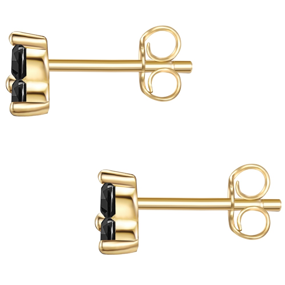 Glanzstücke München Puces d'oreilles en argent Argent sterling Oxyde de zirconium (CZ) en Or jaune Boucles d'oreilles