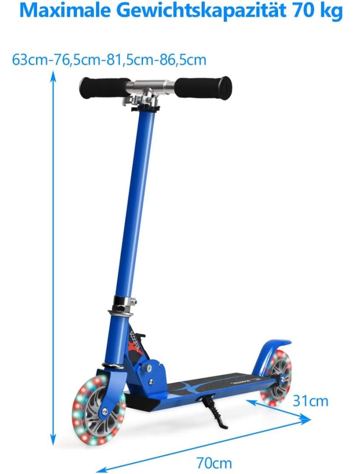 COSTWAY Kinderroller ab 4 Jahre in Blau günstig kaufen 70 cm