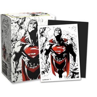 Dragon Shield Standard Size Brushed Art Sleeves - Superman Core (Red/White) (100)