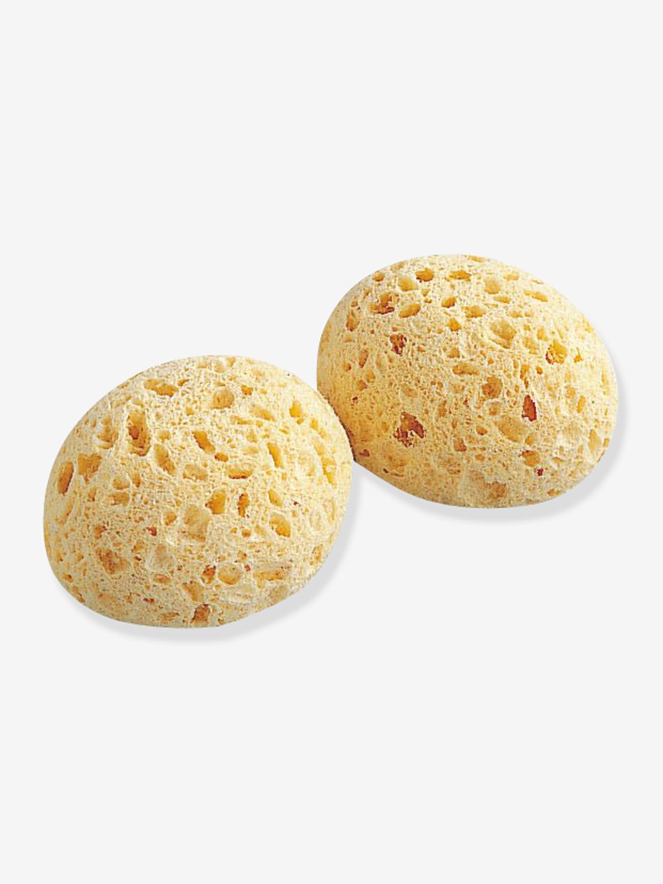 Lot de 2 éponges bébé végétales TIGEX beige