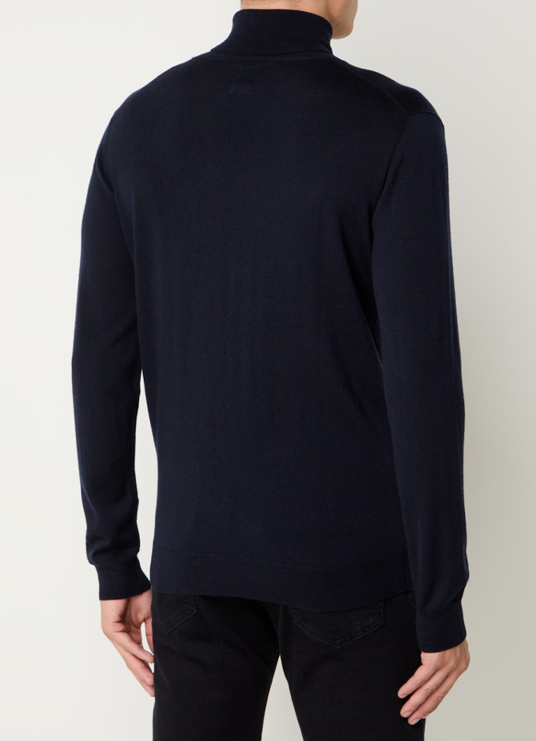 Boggi Milano Fine-knit wool sweater with turtleneck