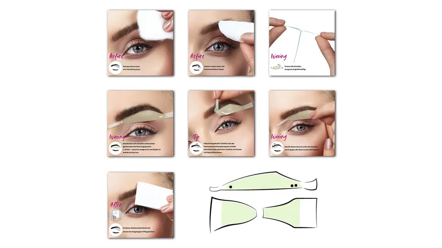 andmetics Brow Wax Strips Women