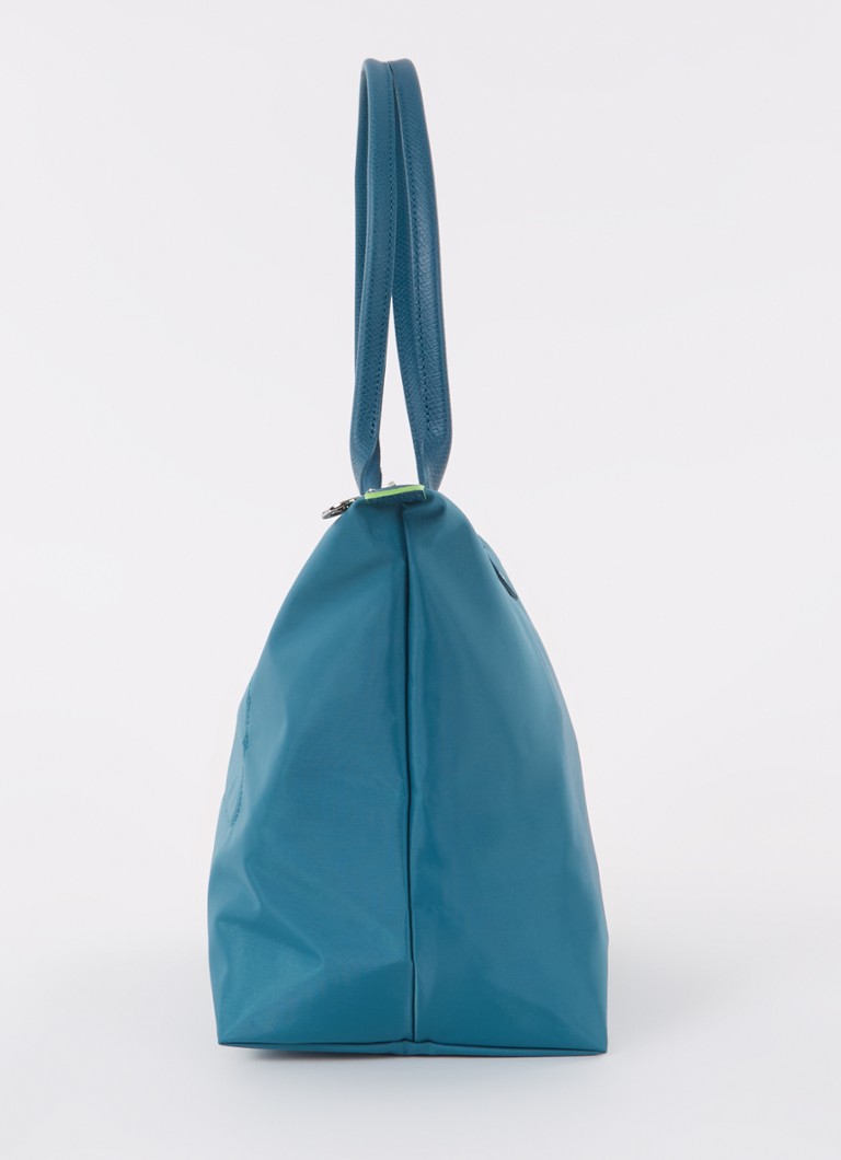 Longchamp Le Pliage Vihreä olkalaukku L nahkayksityiskohdilla