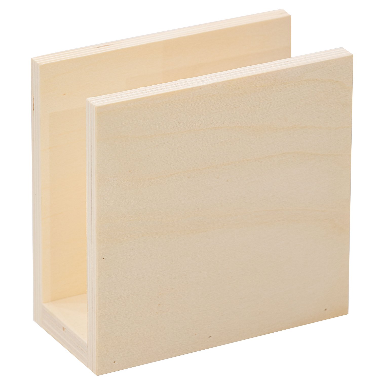 Serviettenhalter aus Holz, 12 x 12 cm
