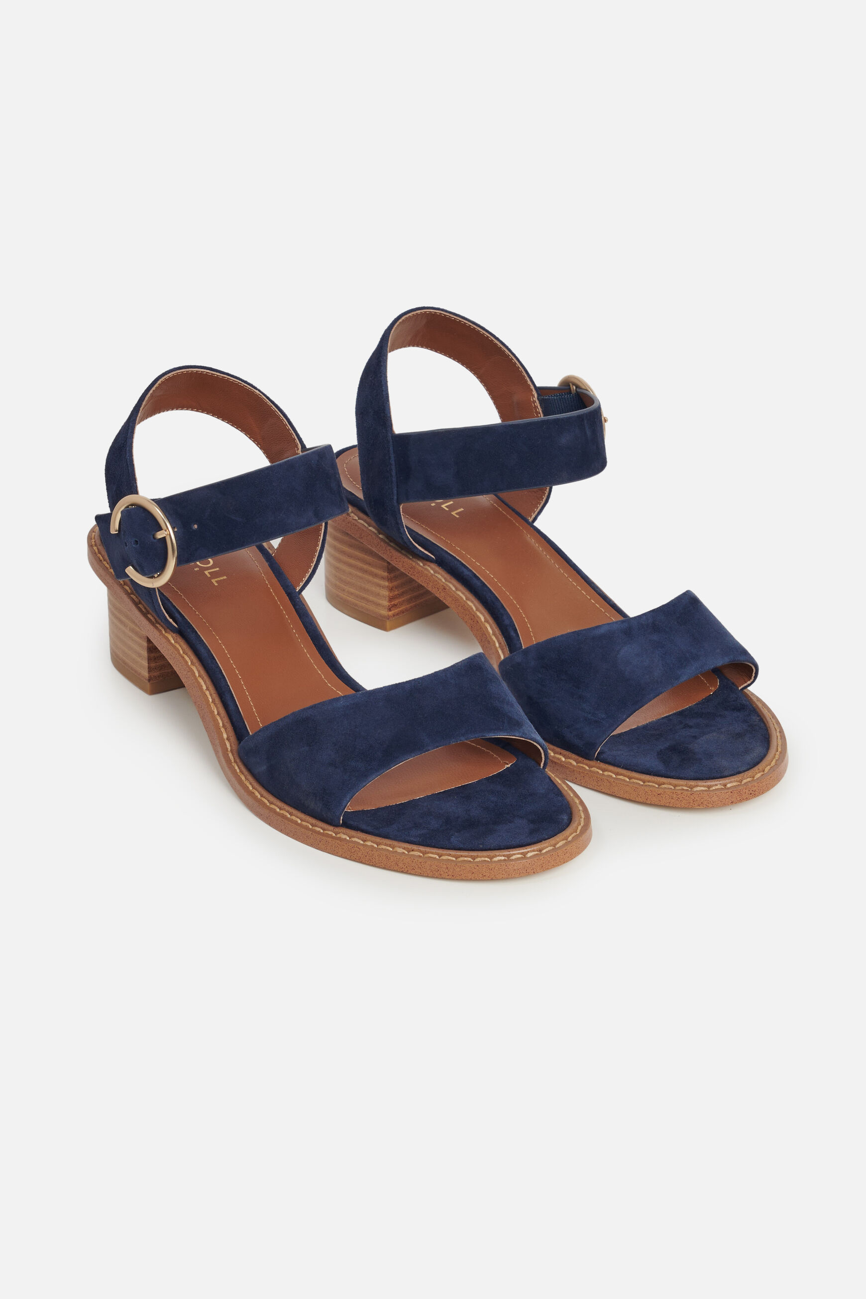 chaussures allison 100% cuir bleu marine femme