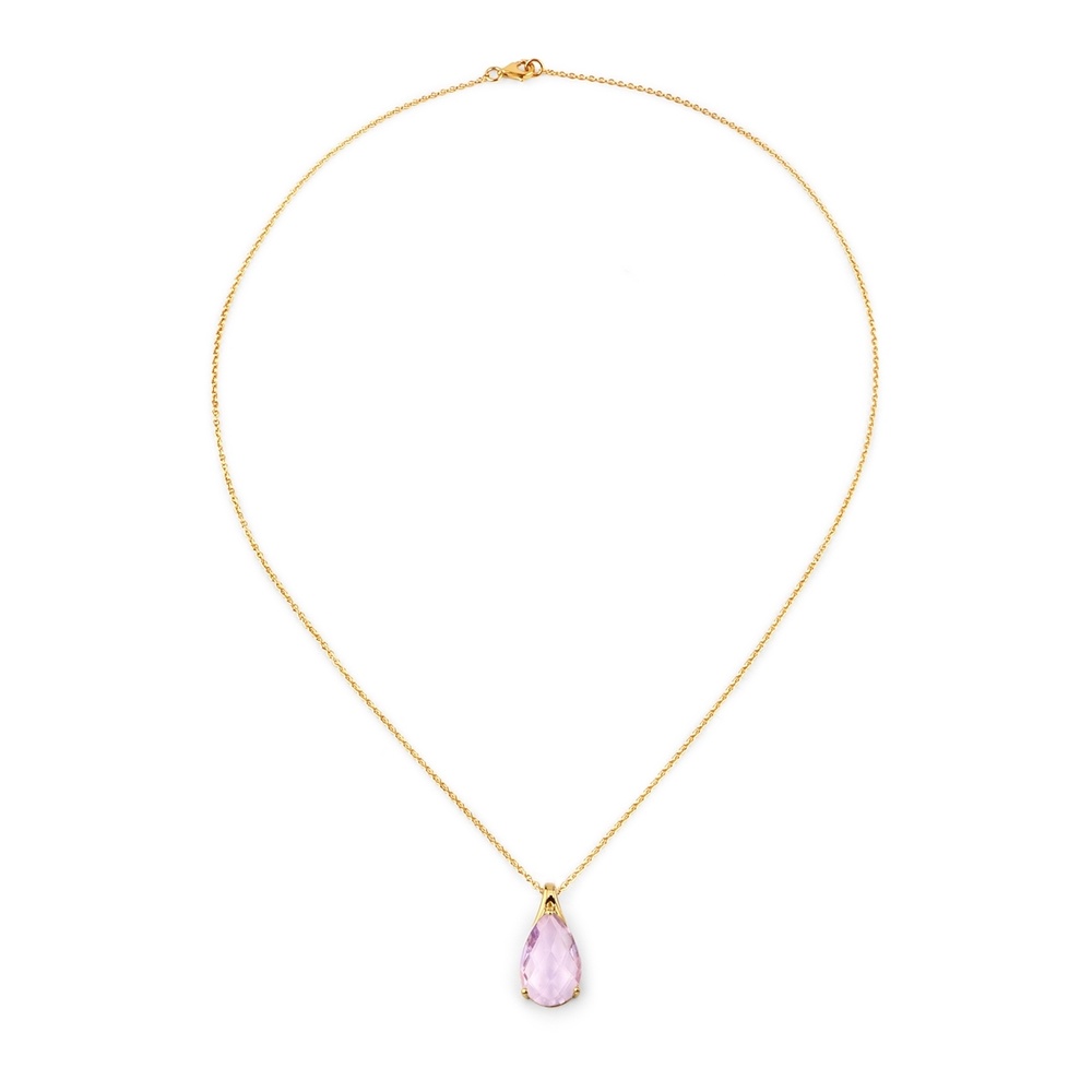 Rafaela Donata Chaîne Argent sterling Améthyste en Or jaune Bijoux