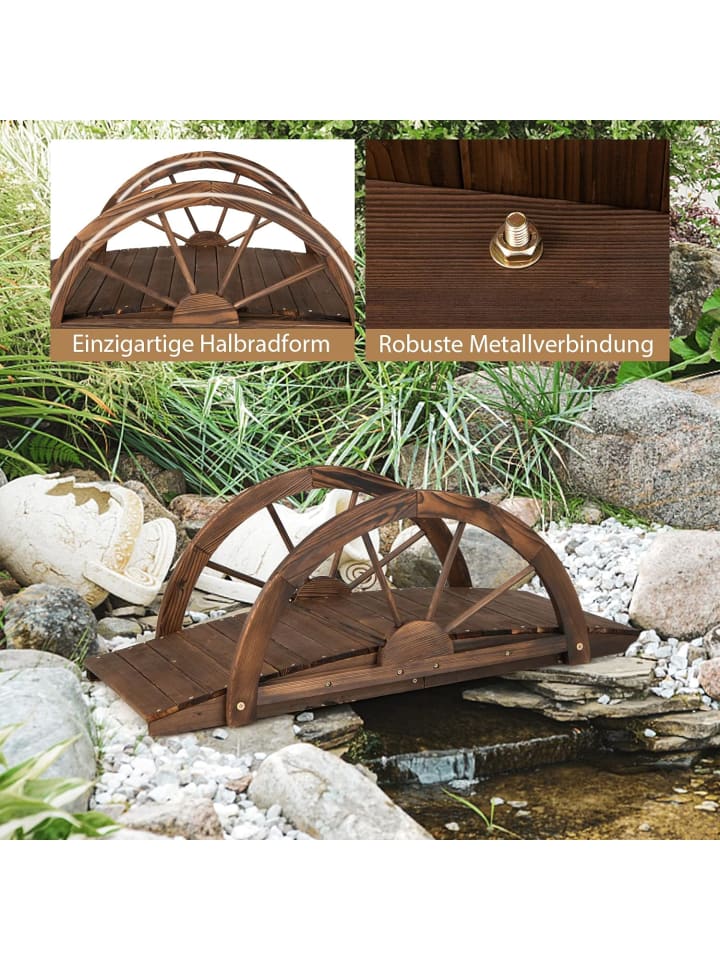 COSTWAY Gartenbrücken in Braun günstig kaufen onesize