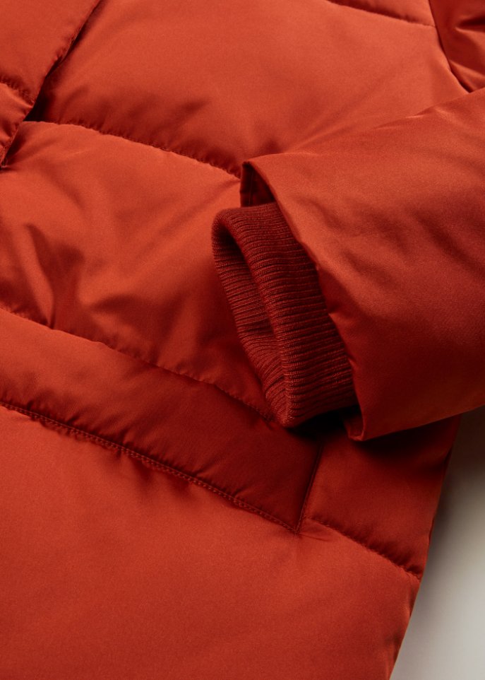 Wattierter Oversize-Mantel mit Kapuze, aus recyceltem Polyester