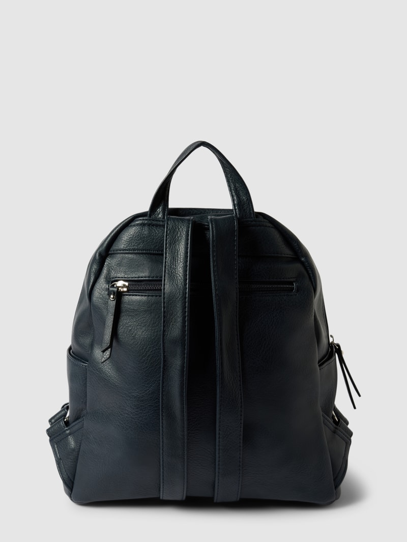 Rucksack mit Label-Detail Modell 'MINA' in dunkelblau