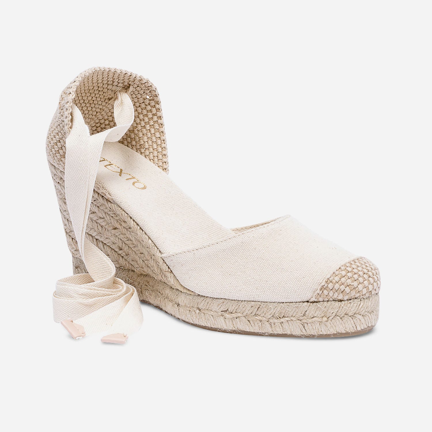 Espadrille compensée écrue