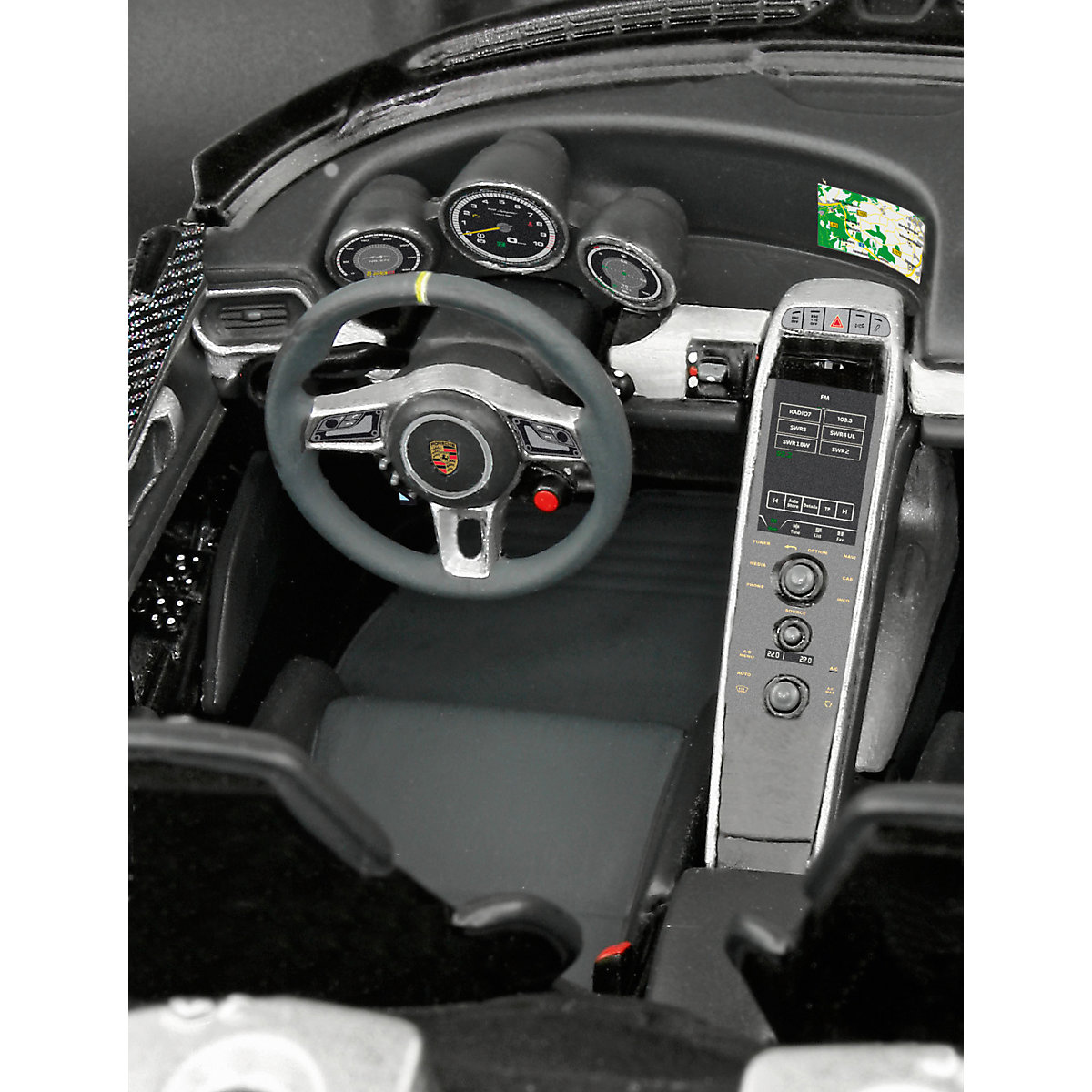 Porsche 918 Spyder, Revell Modellbausatz im Maßstab 1:24, 129 Teile, 19,4 cm