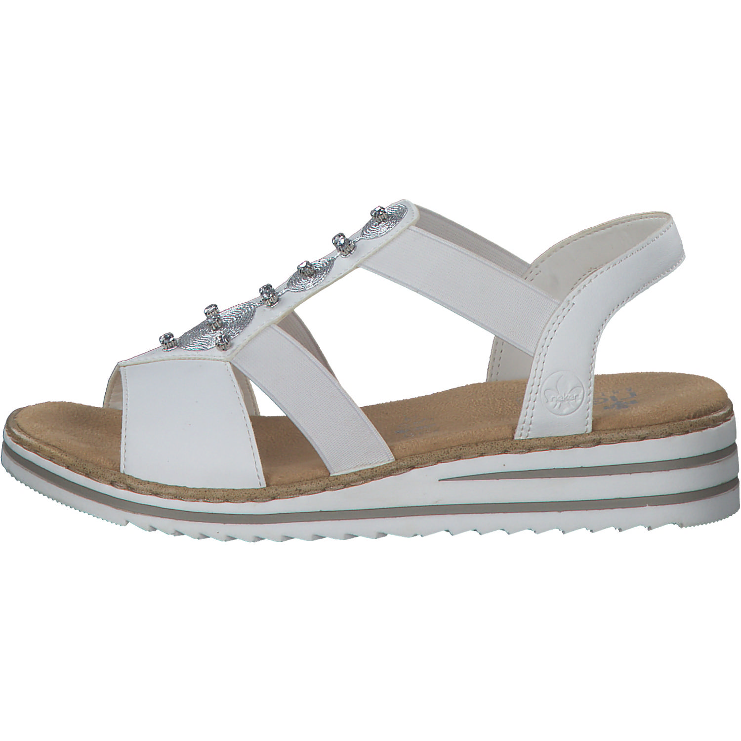 Rieker V0687, Keilsandaletten, Damen, WEISS