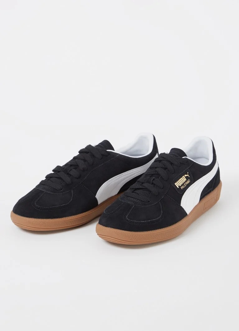 Puma Palermo zamšādas kedas ar ādas detaļām