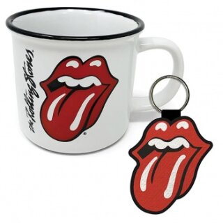 Pyramid Geschenkset (Tasse und Schlüselanhänger) - The Rolling Stones (Lips)