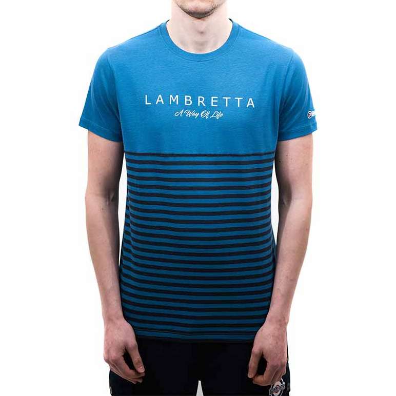 Lambretta Striped Herren T-Shirt SS0017-DK BLU