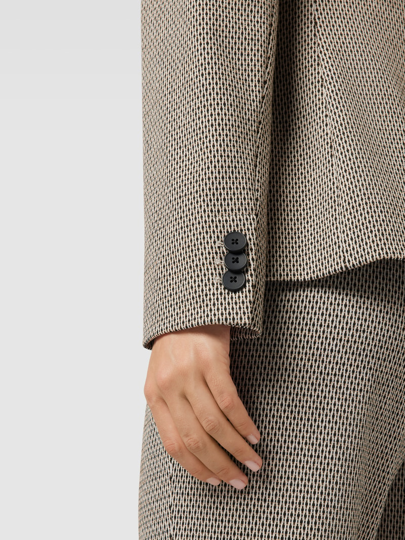 Blazer mit Knopfverschluss in schwarz