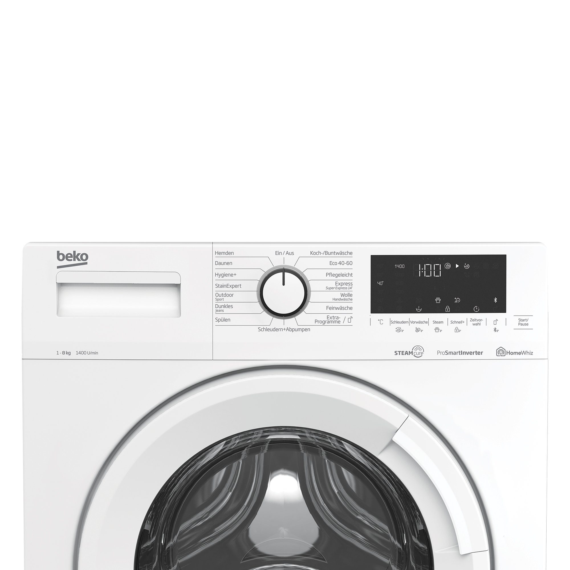 BEKO Waschmaschine WML8146T5STR1 7001440074, 8 kg, 1400 U/min, Mengenautomatik, AddXtra Nachlegefunktion, Bluetooth, Pet Hair Removal