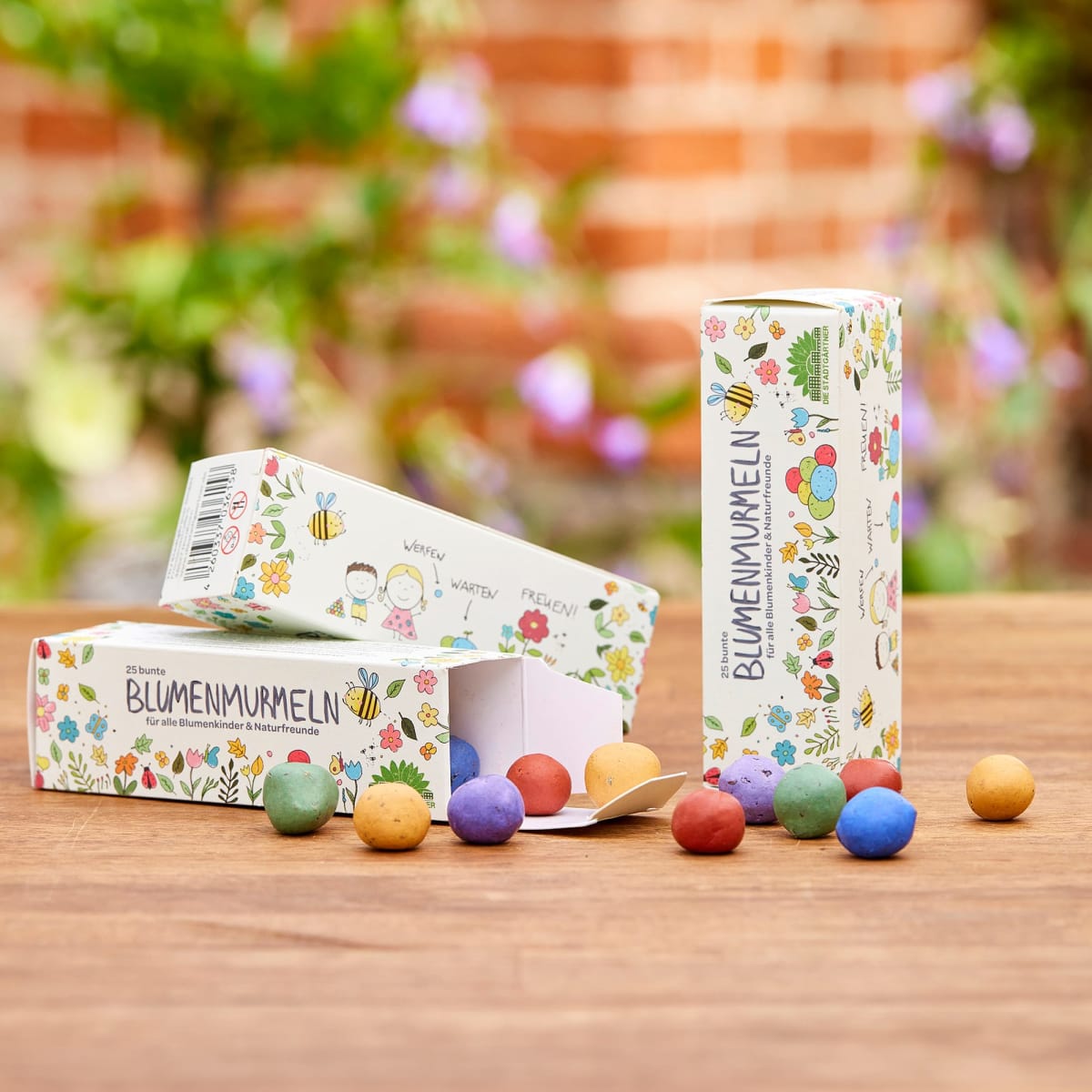 Blumenmurmeln, bunt, 25-teilig, 1 St