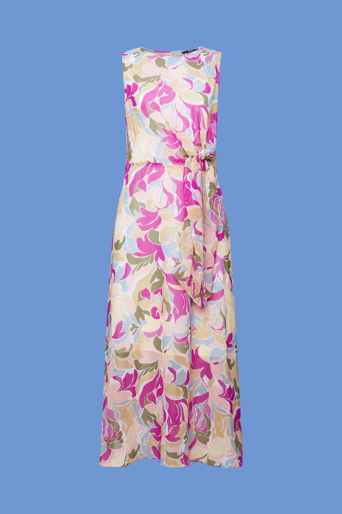 Chiffon-Midikleid mit Knotendetail