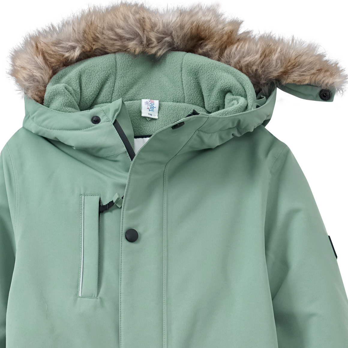 Kinder Schneeoverall mit Fellimitat