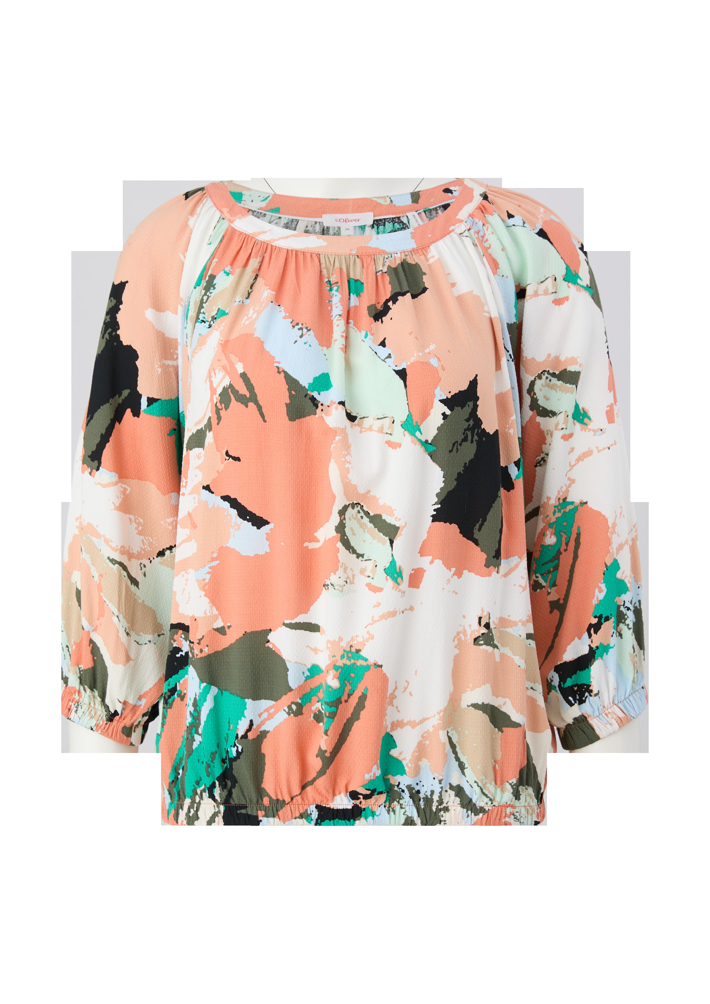 Viskosebluse mit Allover-Muster  2128336-27B2