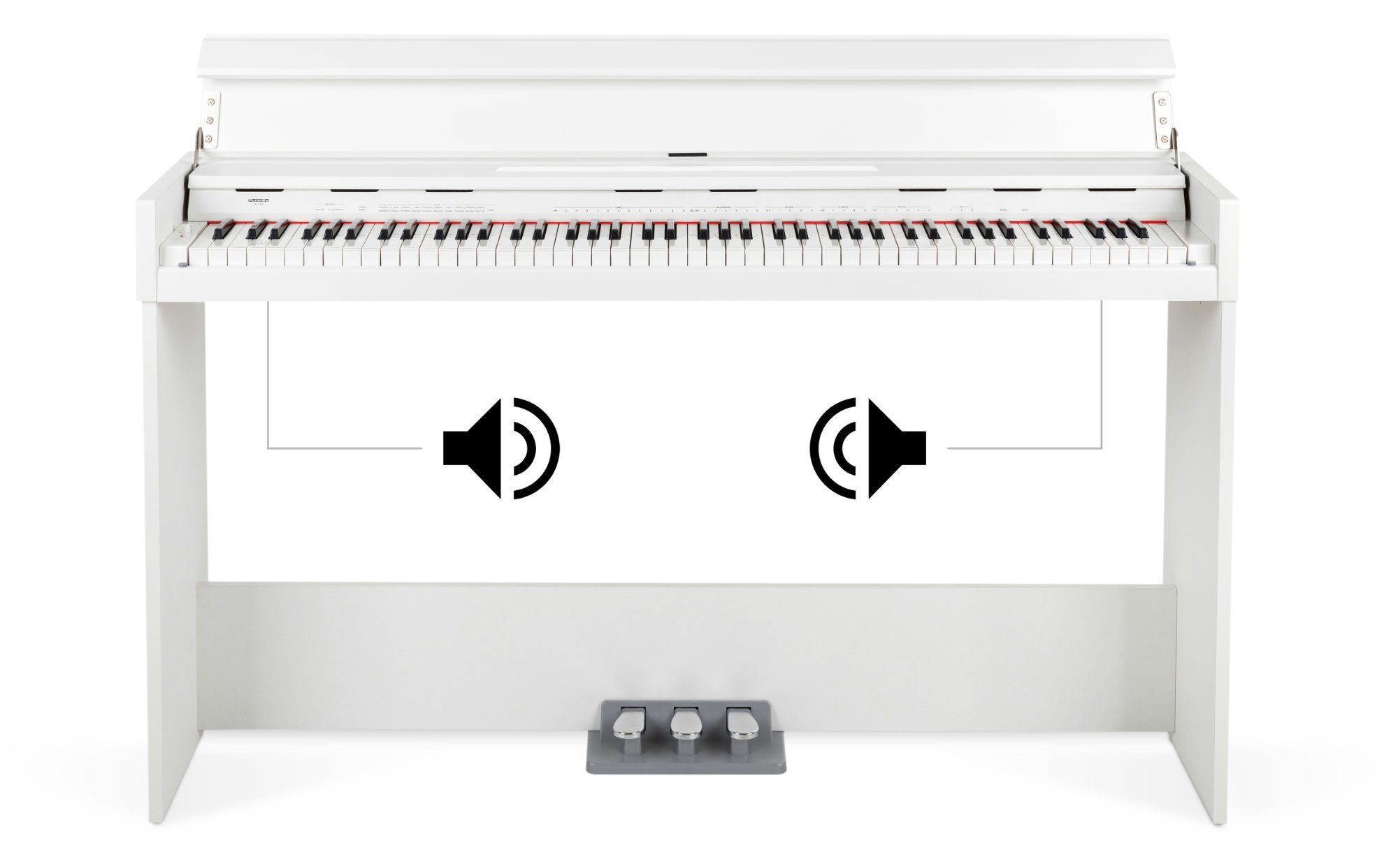 FunKey Digitalpiano DP-1088 E-Piano, Schlankes Keyboard im Digitalpiano-Design