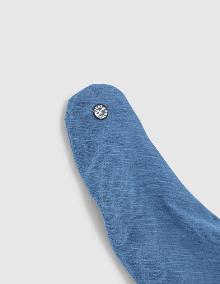 Bavoir bleu print rock coton bio bébé