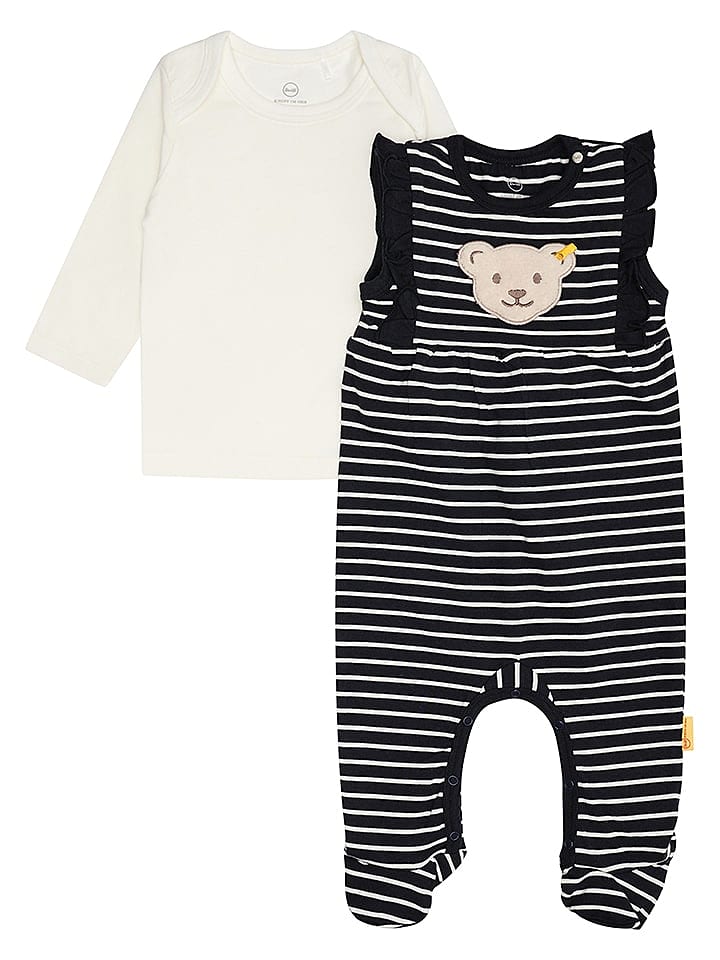 Steiff 2tlg. Outfit in Schwarz/ Weiß günstig kaufen 86