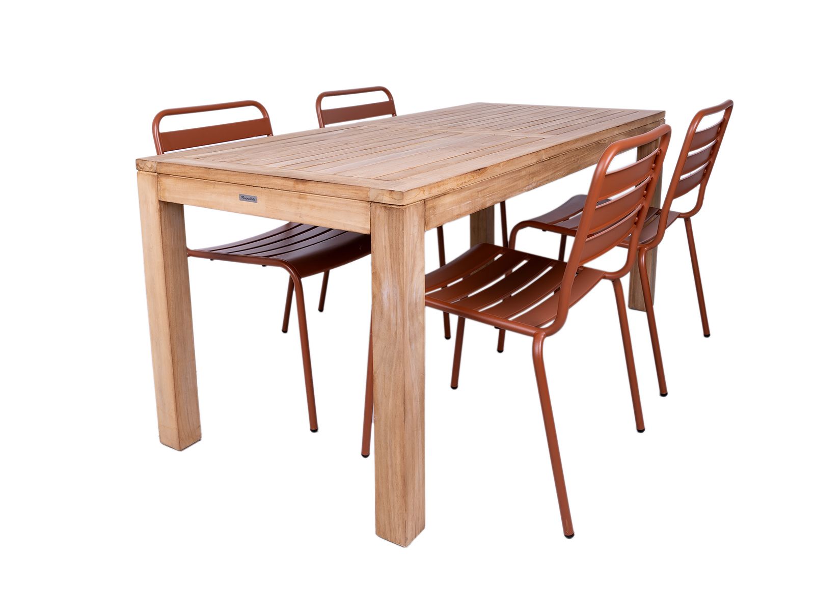 MaximaVida Java 150 cm rostbraun Garten Set