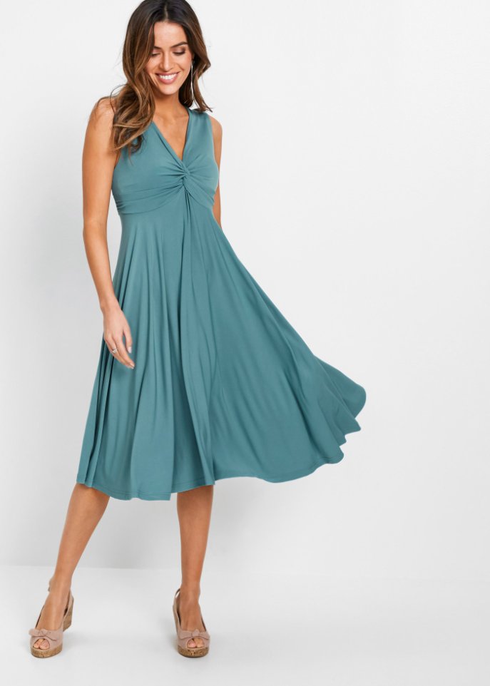 Shirtkleid mit V-Ausschnitt