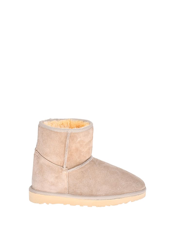 Moosefield Leder-Boots in Beige günstig kaufen
