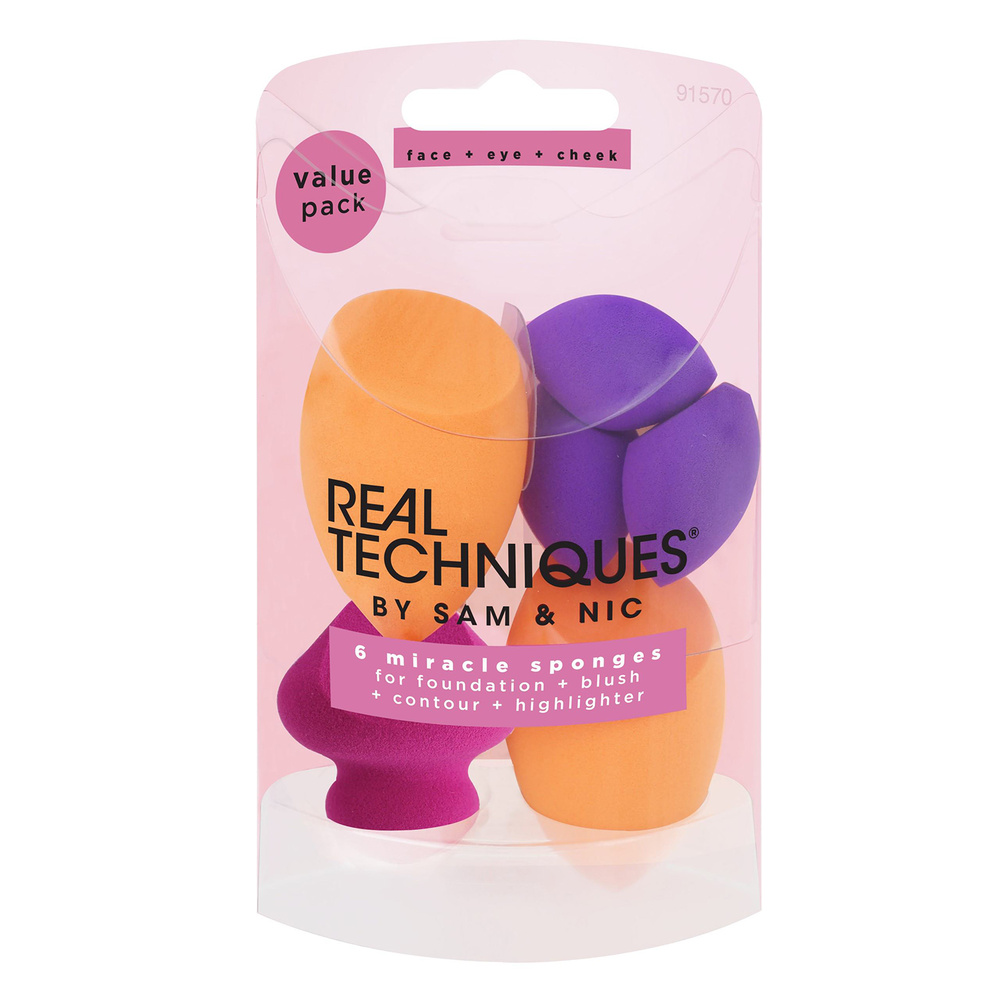 Real Techniques RT - 6 Miracle Complexion Sponges Eponge maquillage
