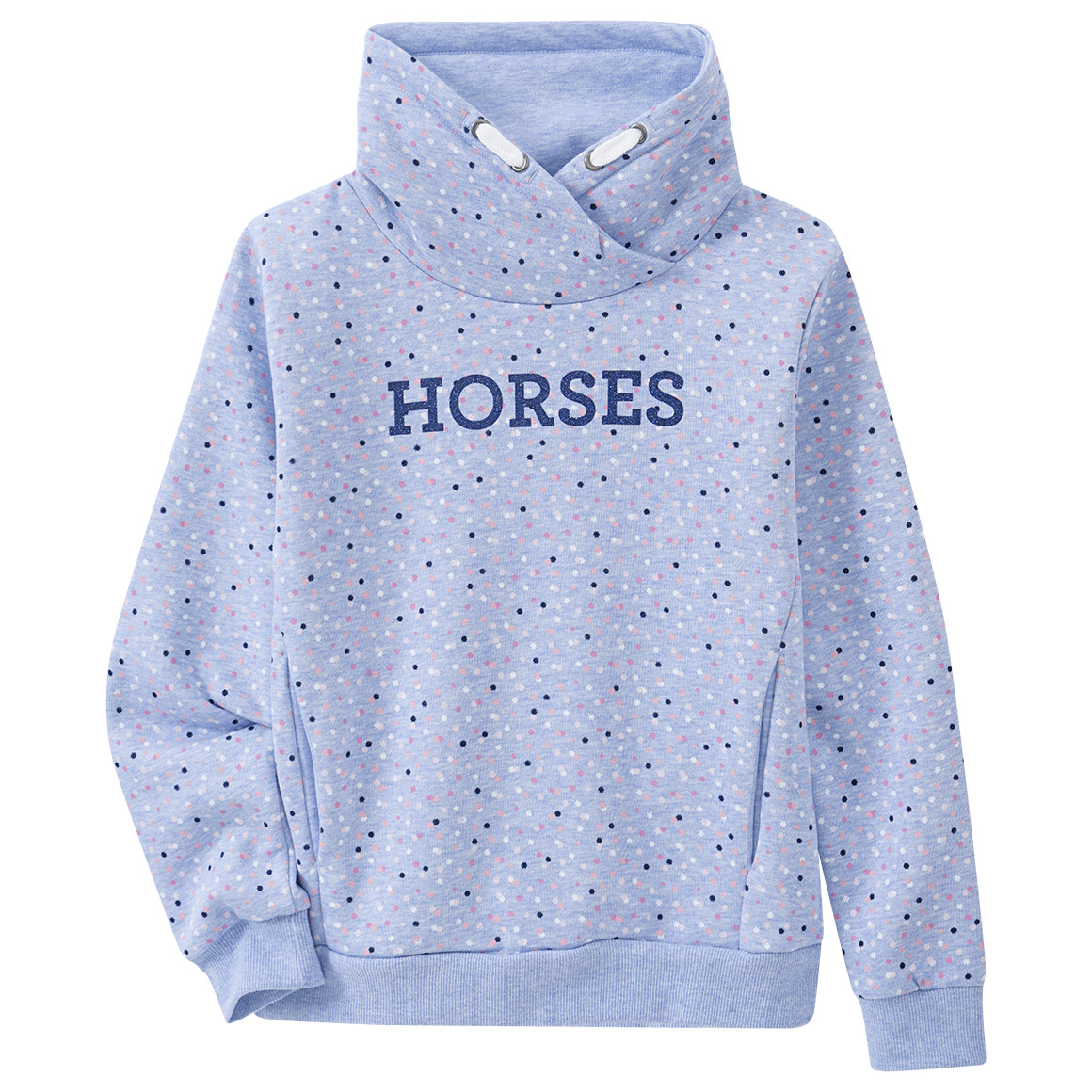 Mädchen Sweatshirt mit Schalkragen