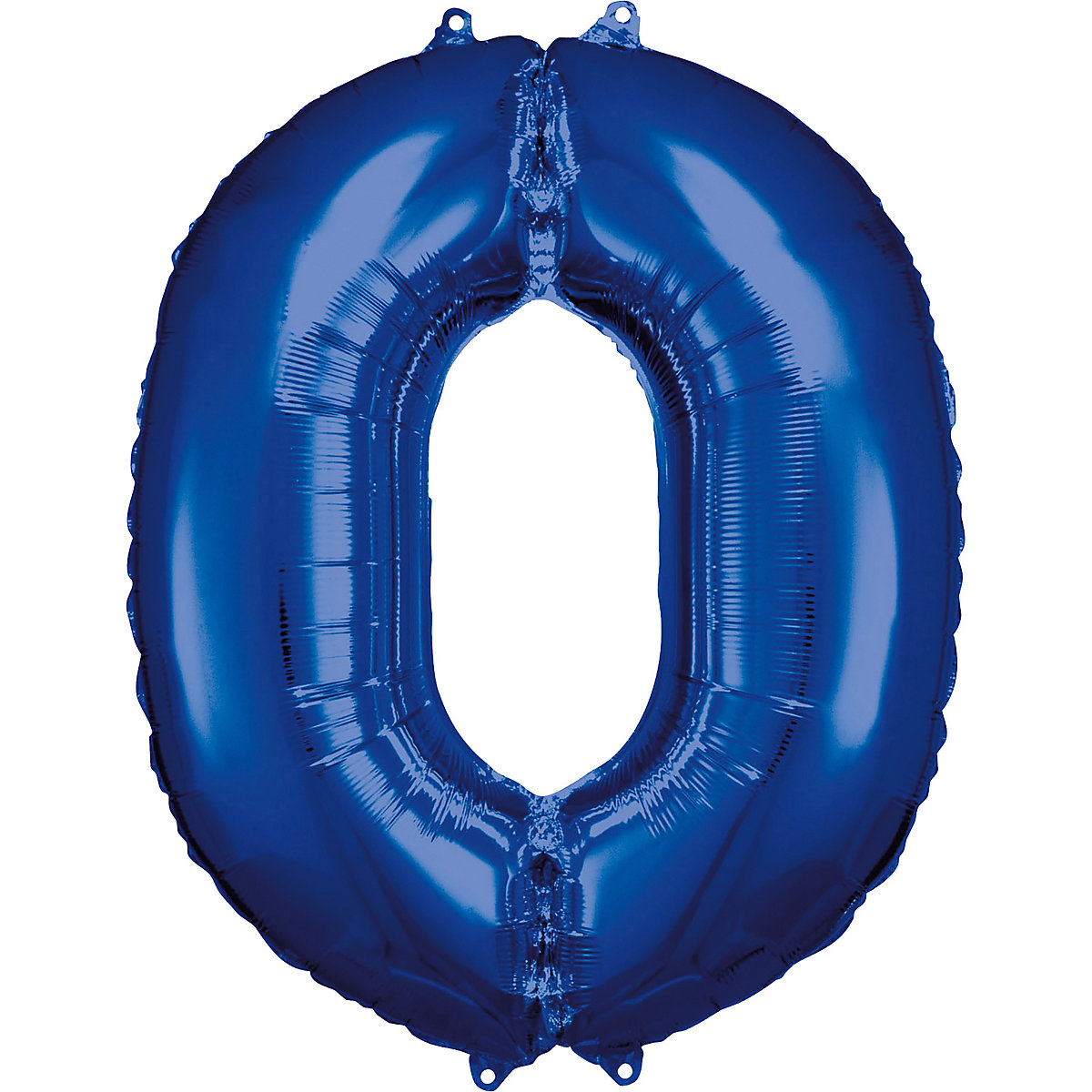 Folienballon dunkelblau Zahl 0, 86 cm