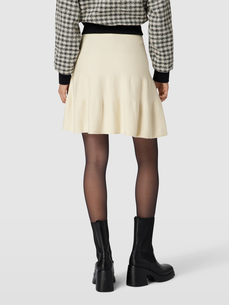 Knielanger Rock mit Strukturmuster Modell 'VIRIL' in offwhite
