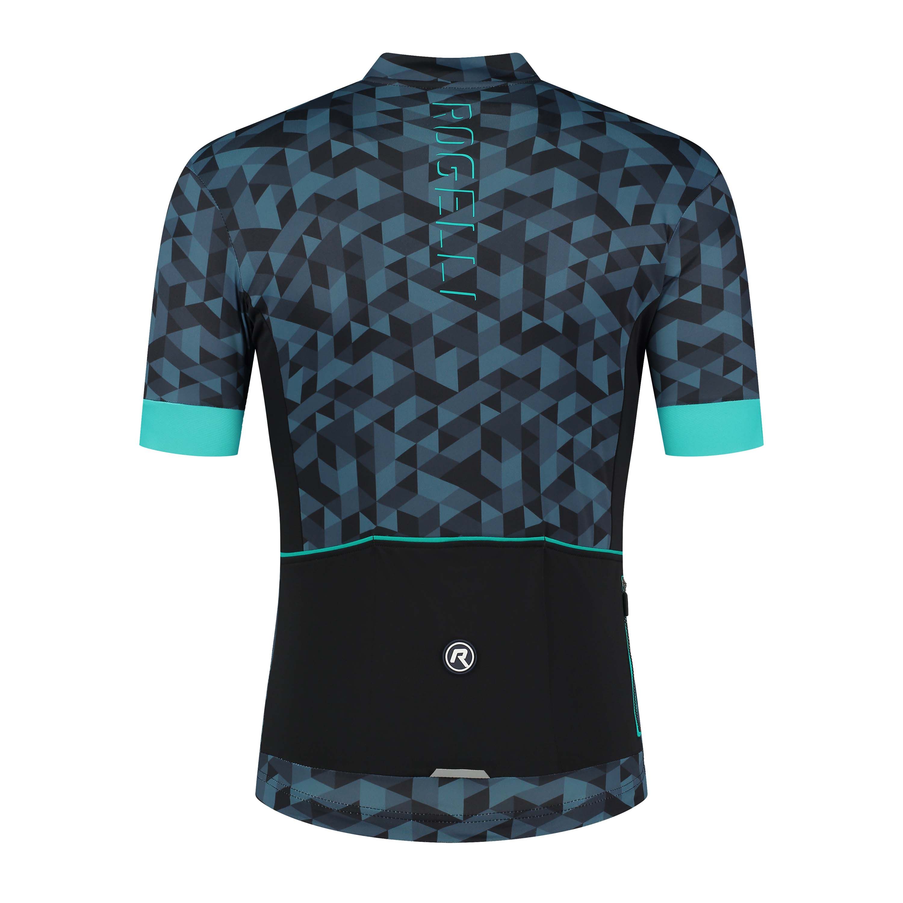 Rogelli Rubik Grau/Türkis Herren Radtrikot Kurzarm