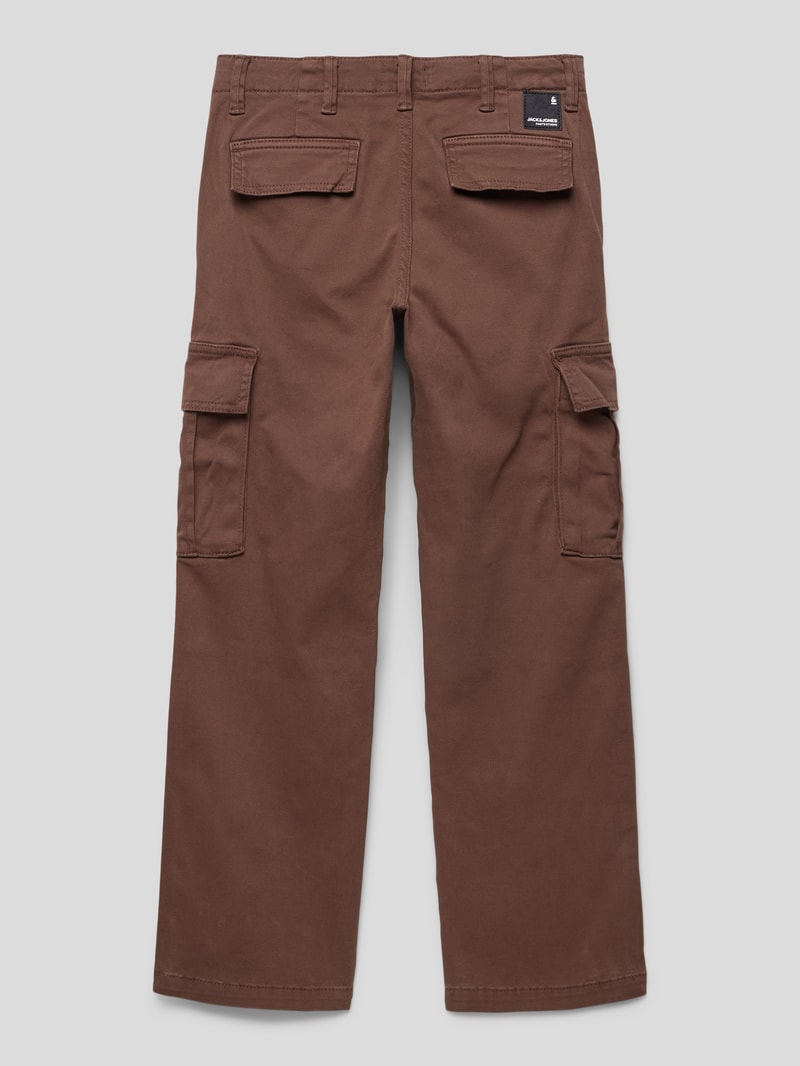 Cargohose mit aufgesetzten Taschen Modell 'HARLOW' in schokobraun