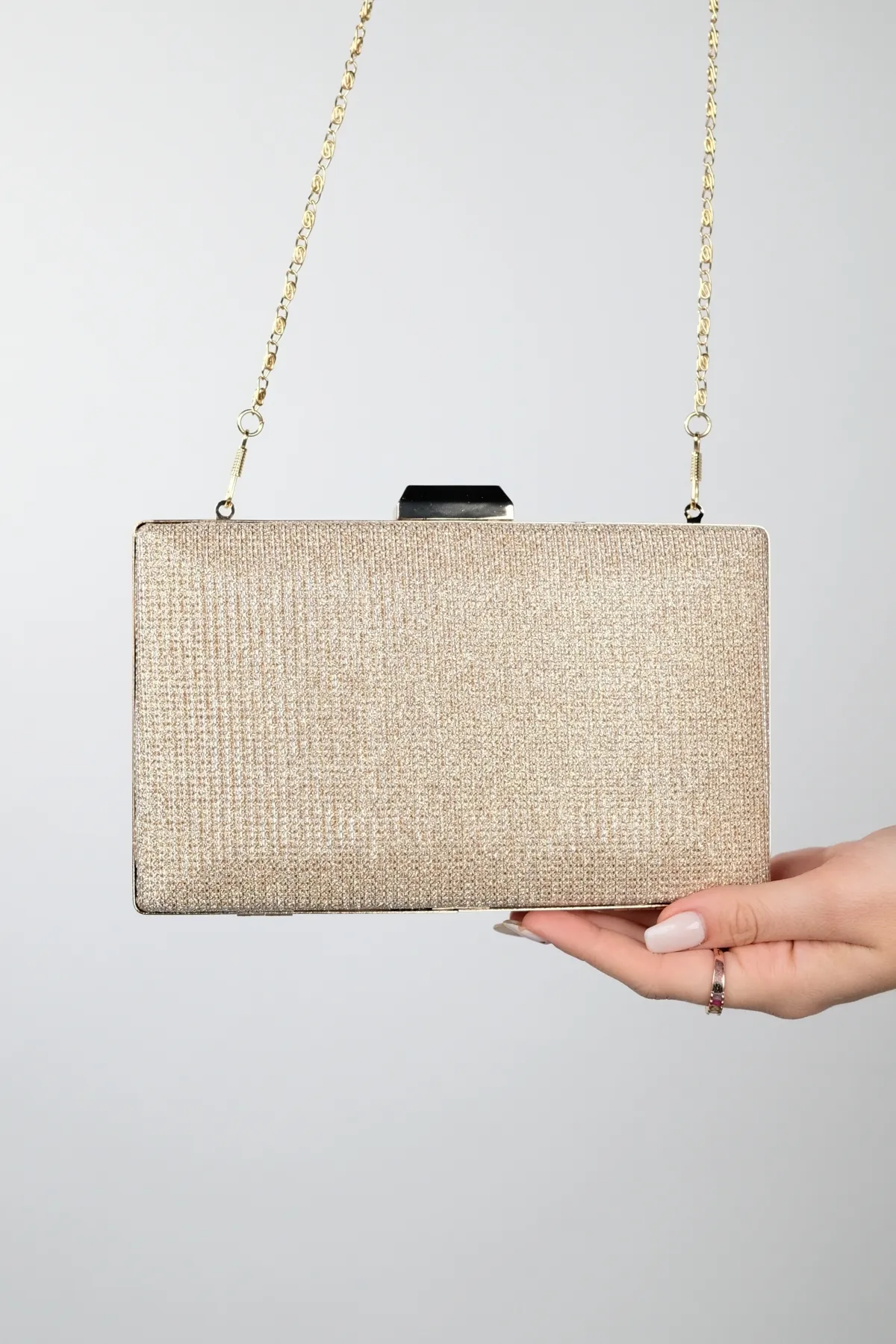 LuviShoes  HEROLD Rose Glitter Damen Abendtasche