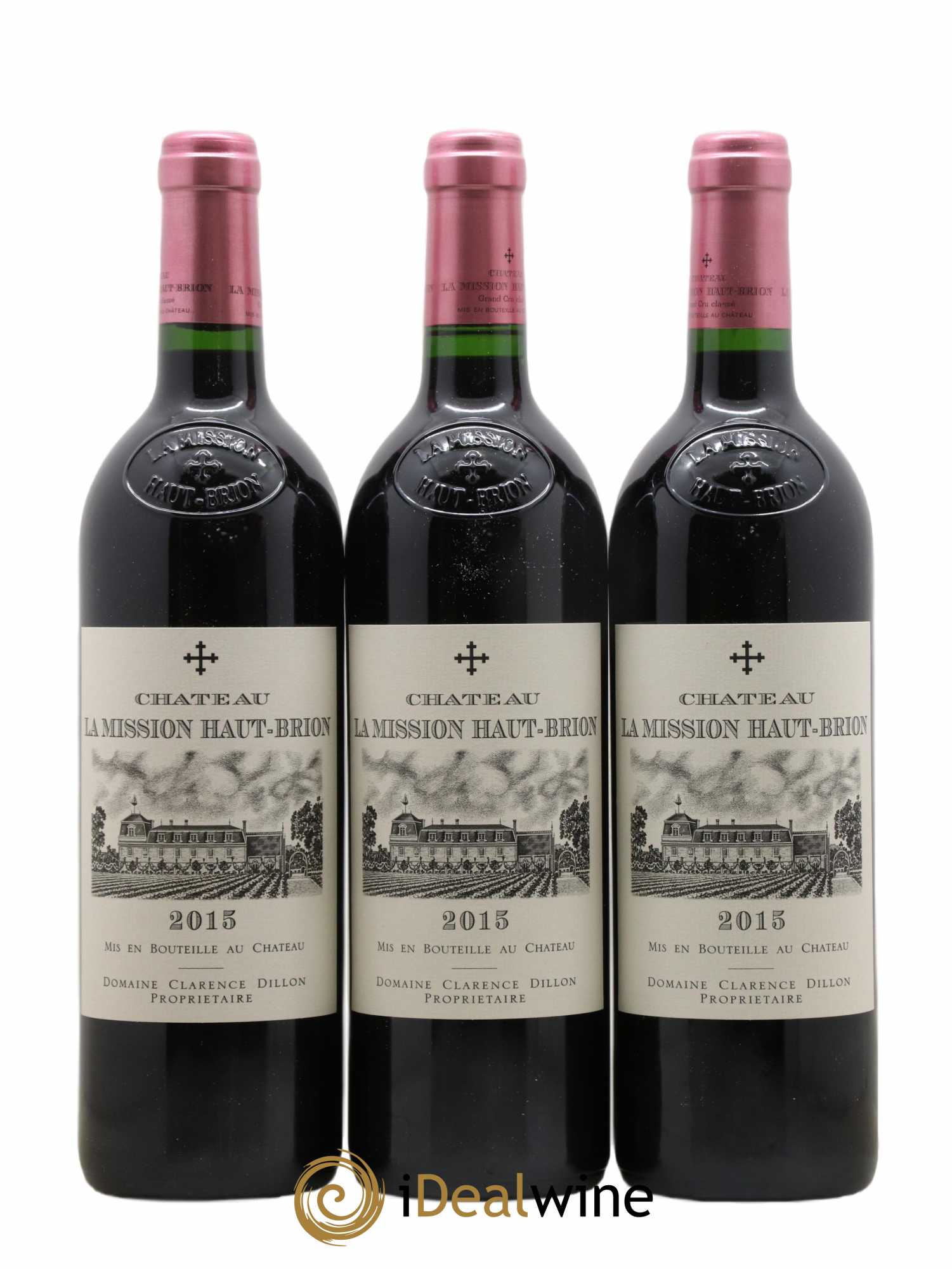 Assortiment Domaines Clarence Dillon 3 Haut brion 3 mission 2 clarence 2 chapelle 1 haut brion blanc 1 Mission blanc 2015 - Lot de 12 Bouteilles