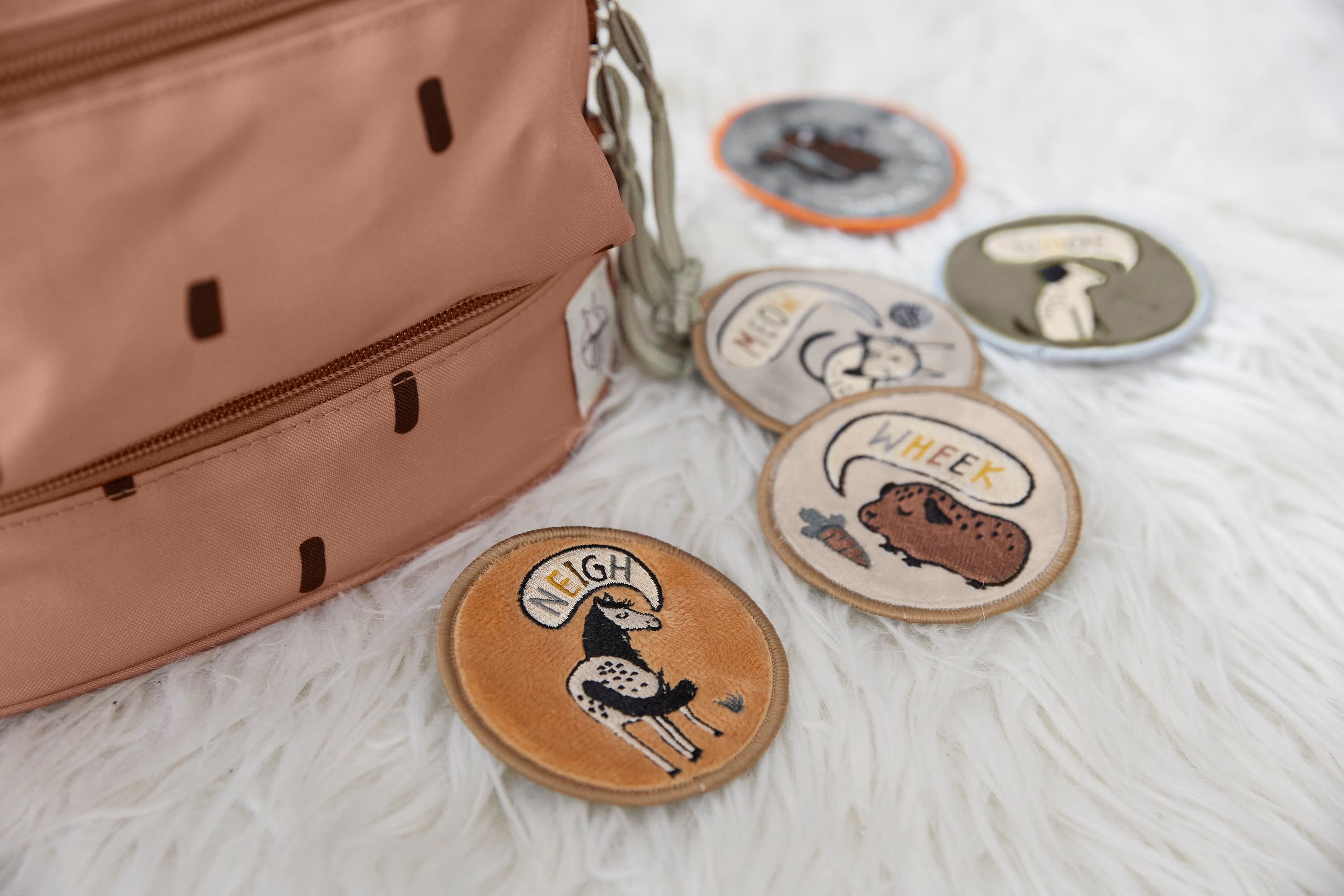 Patches 3er Set, Happy Prints